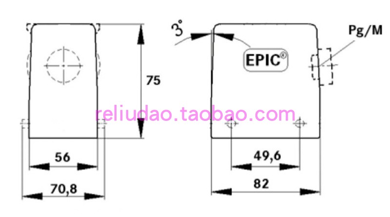 新品EPIC连接器H-A-32-TS-M32外壳M40 PG21 PG29新10576000 19577 - 图1