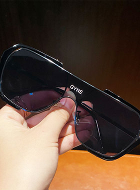 黄色连体大框墨镜女男个性显瘦