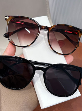 玳瑁色墨镜2025新款潮女复古大框