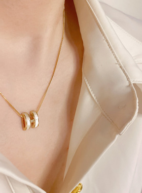 贝壳微镶钻女耳环项链套装