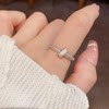 Niche fashion high-end curved natural mother-of-pearl open ring with simple temperament and versatile open adjustable ring for women