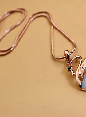 长款韩版月光石毛衣链