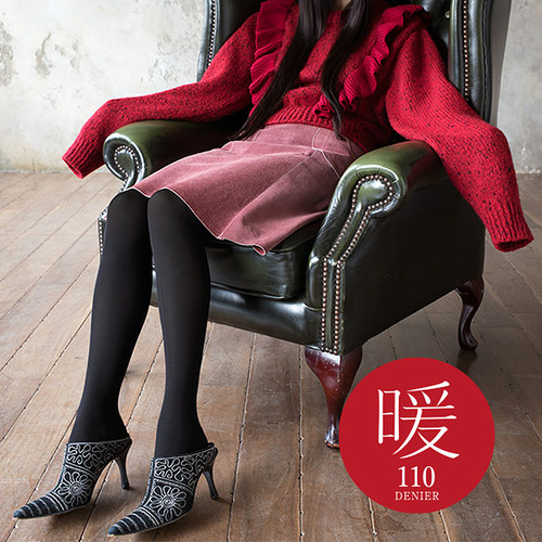 厚木官方旗舰店发热袜110D厚丝袜女士打底袜天鹅绒日系连裤袜秋冬 - 图0