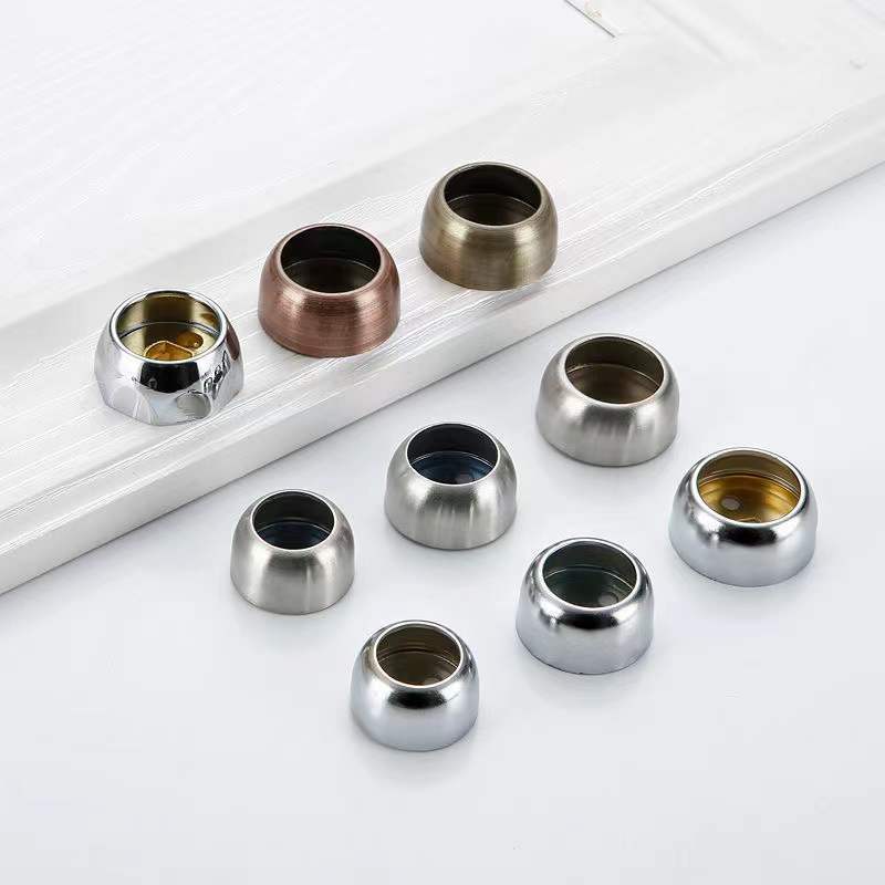 不锈钢管法兰座子加厚球形挂衣杆衣柜圆管座晾衣架固定圆形托配件 - 图0