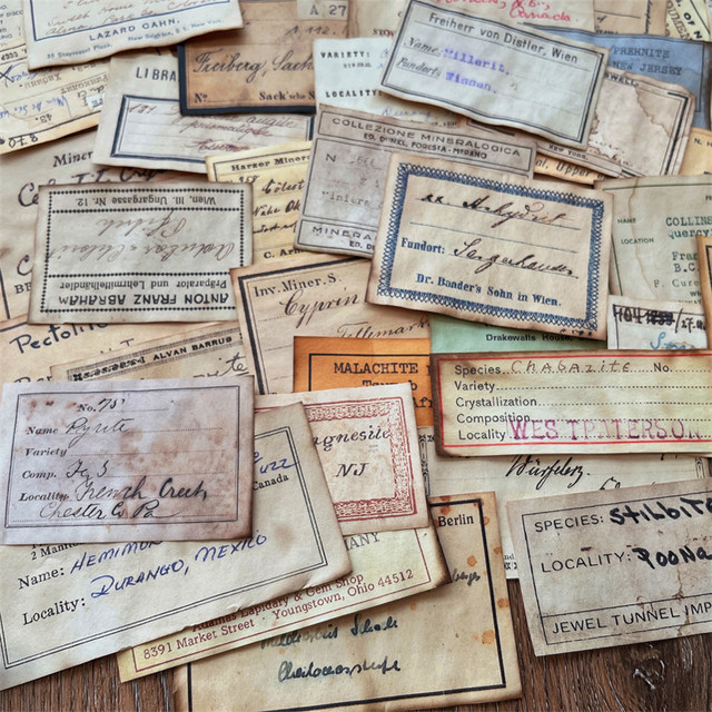 Shize makes handbook paper decorative collage product labels