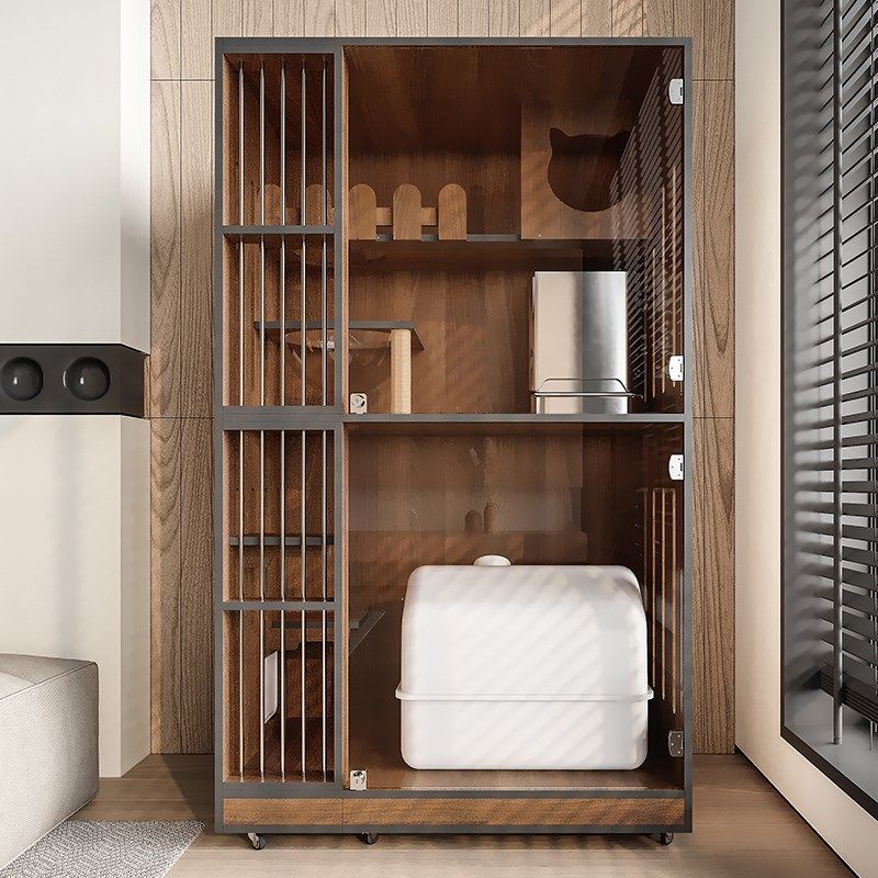 猫别墅实木猫笼子超大空间豪华家用室内猫窝屋带厕所一体猫舍猫柜,淘宝优惠券,粉丝福利购,淘宝优惠卷