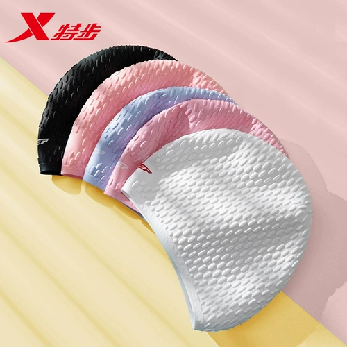 Xtep, водонепроницаемая плавательная шапочка для взрослых, водонепроницаемый профессиональный силиконовый комплект для плавания