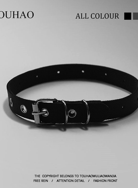 无聊了戴个皮带式项圈