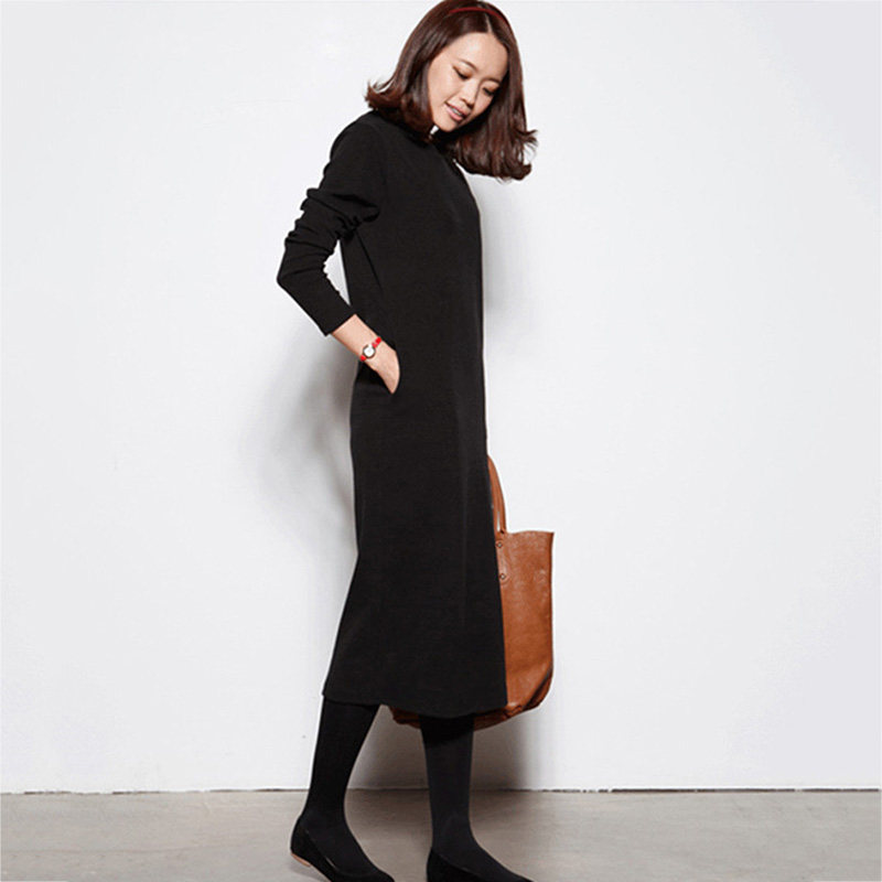 秋装2020年新款纯棉圆领外穿连衣裙 麦尔娇连衣裙