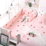 Кроватка, хлопковые съёмные бортики, хлопковое детское покрывало для приставной кровати, защита от столкновений