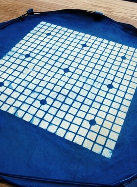 围棋套装手工棋盘抽绳收纳包非遗草木染扎染型糊染方便携带定制
