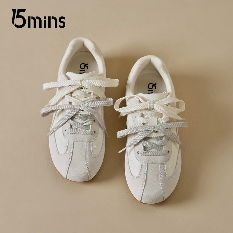 15mins芭蕾德训鞋女款2025新款夏季软底轻便小白鞋子薄底休闲板鞋,淘宝优惠券,粉丝福利购,淘宝优惠卷