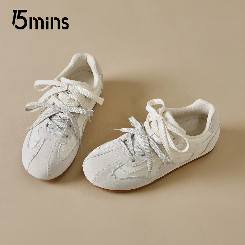 15mins芭蕾德训鞋女款2025新款夏季软底轻便小白鞋子薄底休闲板鞋,淘宝优惠券,粉丝福利购,淘宝优惠卷