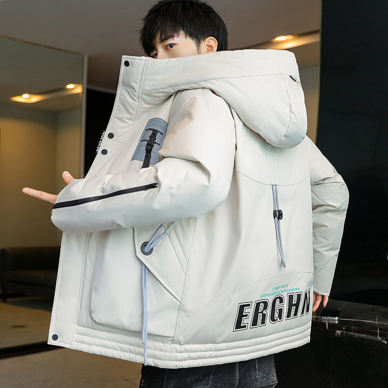 2025新款男士羽绒服冬季短款连帽时尚休闲棉袄青少年加厚保暖外套