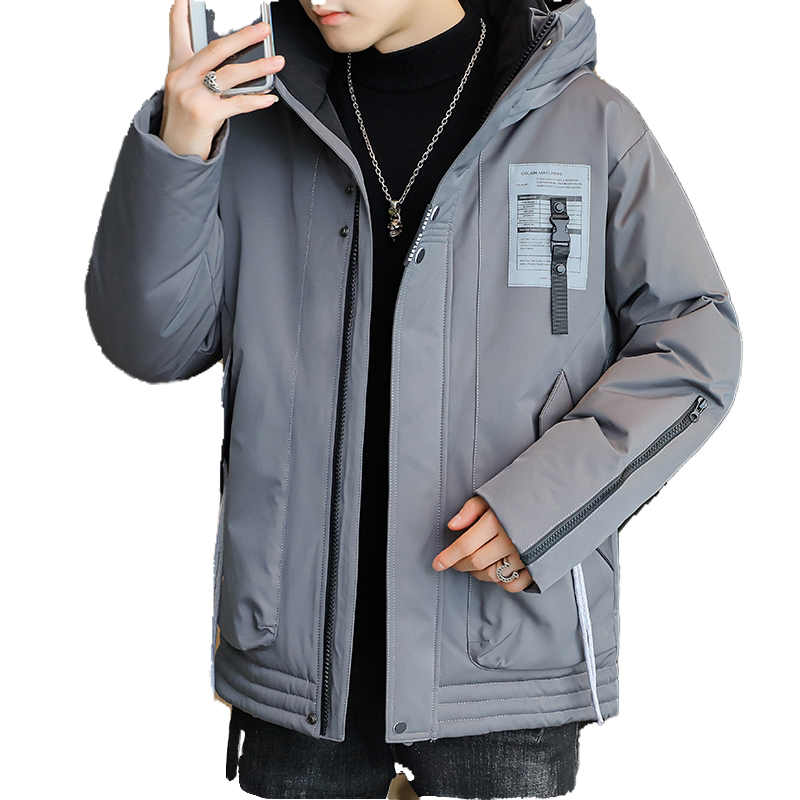 2025新款男士羽绒服冬季短款连帽时尚休闲棉袄青少年加厚保暖外套