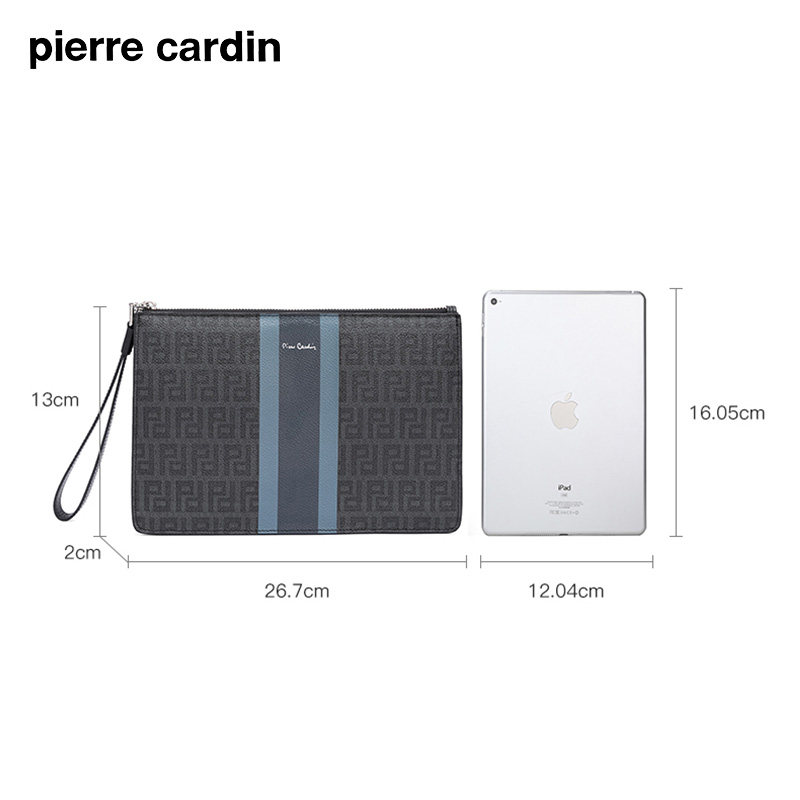 皮尔卡丹男士休闲简约大容量手抓包 皮尔卡丹箱包男士包袋