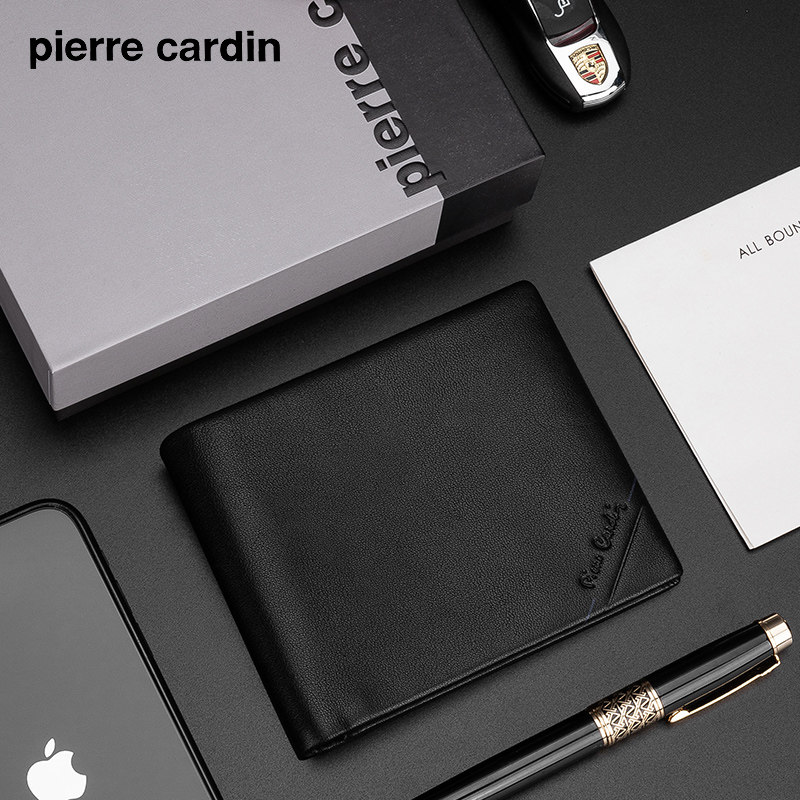 皮尔卡丹男士短款横款商务休闲钱包 皮尔卡丹箱包钱包