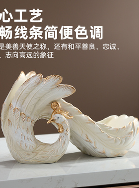 红酒架摆件唯美孔雀高档客厅装饰品红酒置物架 创意酒柜装饰摆件