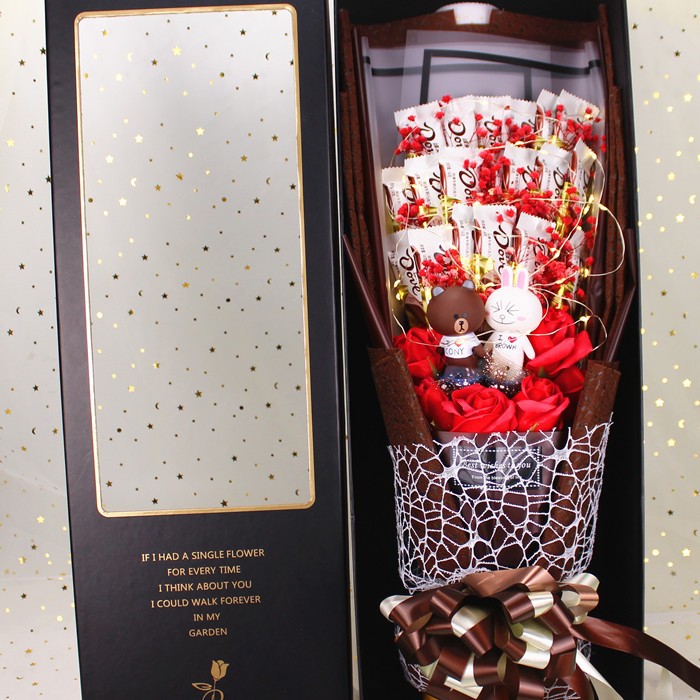 情人节德芙巧克力花束礼盒送女朋友老婆闺蜜表白高档生日礼物糖果 - 图2