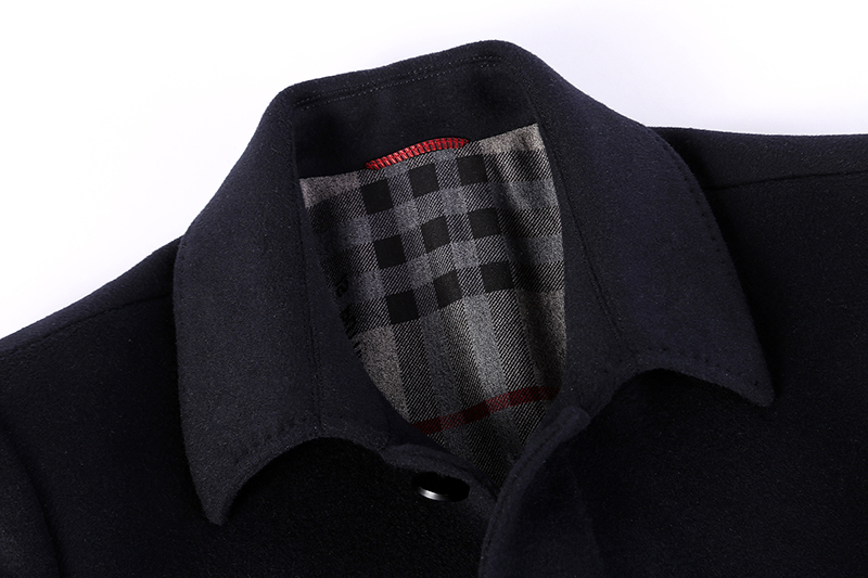 冬季鄂尔多斯市双面羊绒夹克短款大衣男中年厚款羊毛呢子休闲外套