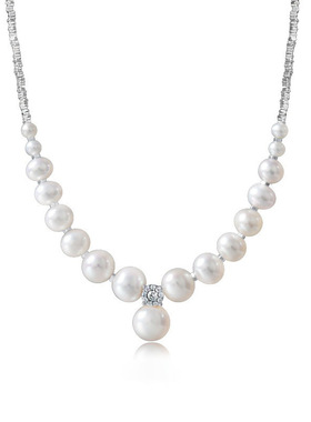 戴拉时尚礼服配饰925银珍珠项链