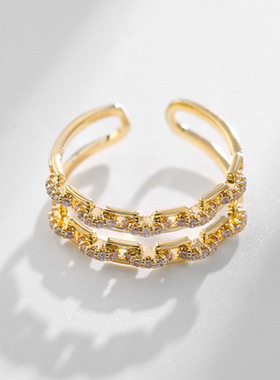 时尚双层高级轻奢个性潮流开口