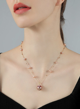 时尚优雅淡水珍珠气质高级感