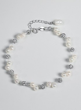 戴拉高级感925银珍珠项链手链