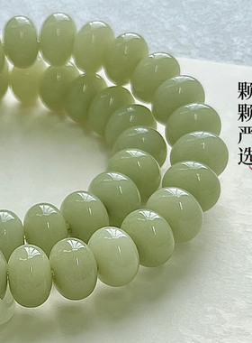 天然奶绿菩提根双圈佛珠手链