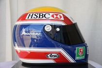 Mark Webb 2004 Jaguar F1 racing replica locomotive safety helmet full-capsized male