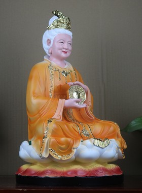 树脂彩绘八卦无生老母无声神像家用供奉骊山圣母娘娘佛堂摆件无极