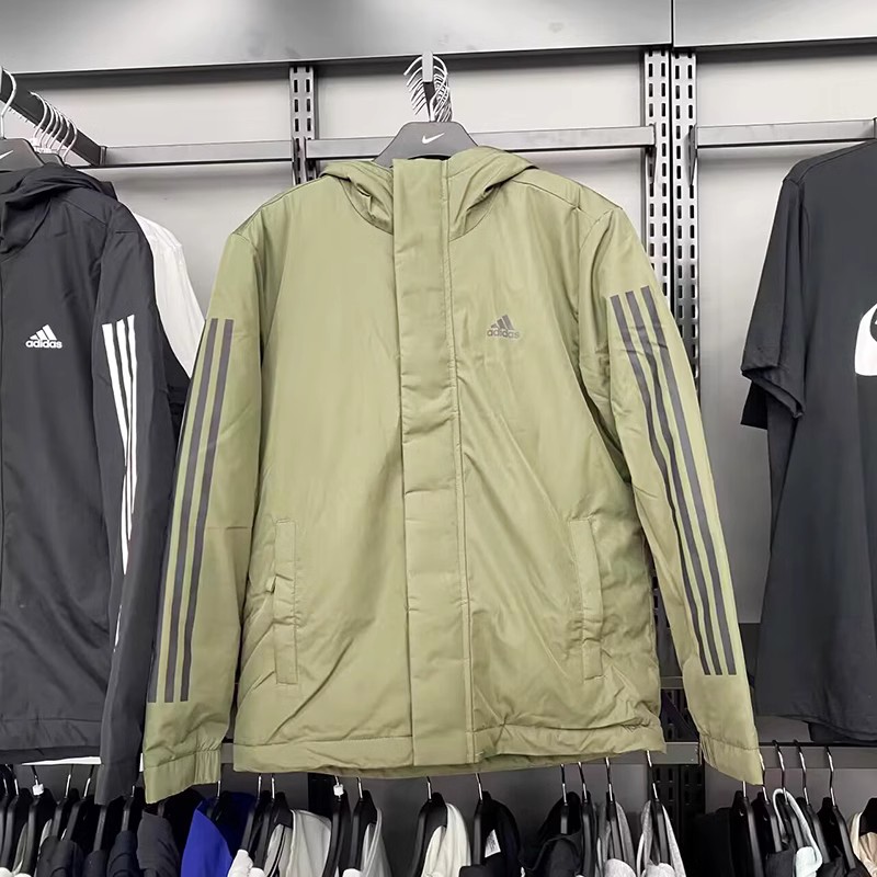 Adidas阿迪达斯男子冬季保暖棉衣棉服休闲运动连帽夹克外套IP2537-图2