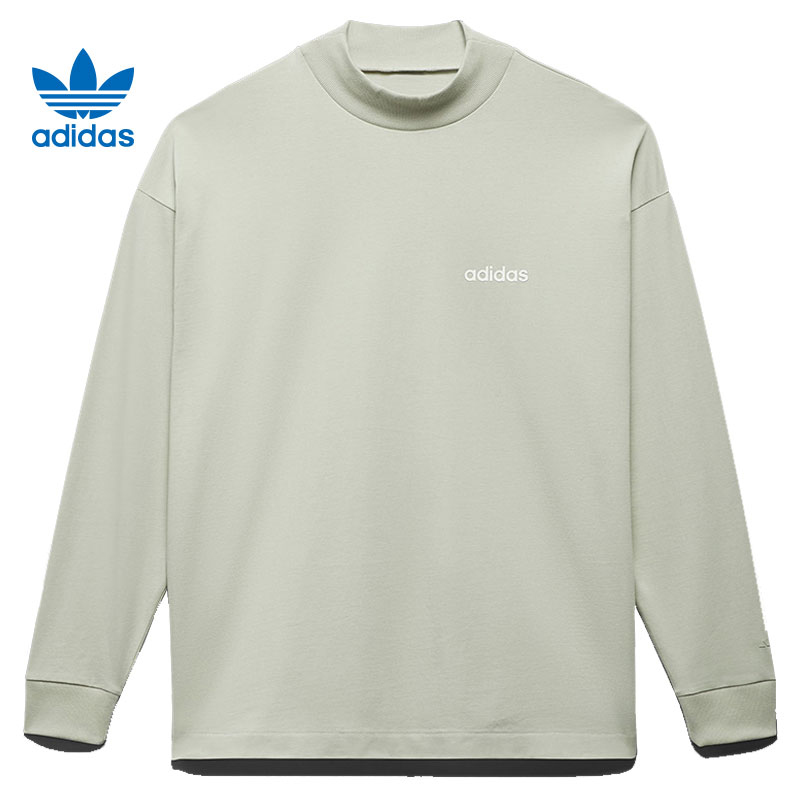 正品Adidas/阿迪达斯男女春季运动半高领长袖T恤IA3422 3423 3424 - 图3