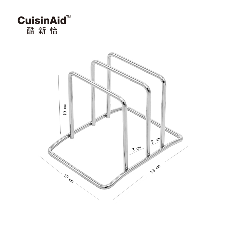 酷新怡 304不锈钢砧板架菜板架锅盖架多功能加粗双格 ins简约迷你 - 图3