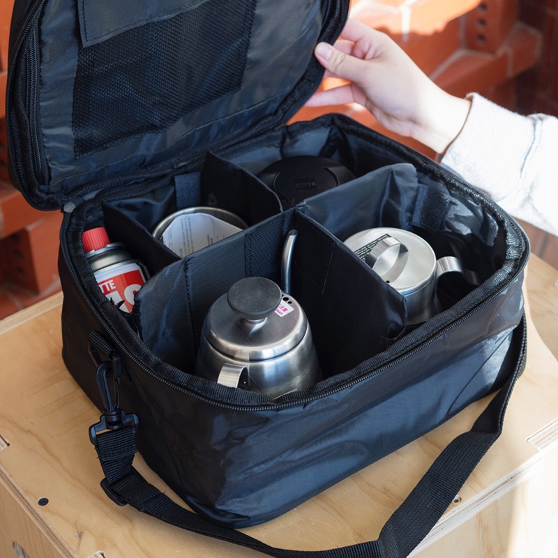 日本hario咖啡便携包户外露营茶具手冲咖啡壶v60滤杯套装器具收纳 - 图0