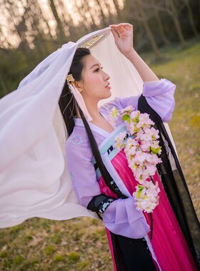 古风斗笠帽影视道具侠女幕离面纱