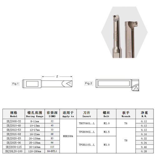 HAVIS MTA4 5 6莫氏铣床微调精镗刀套装大孔小孔NBH2084镗头组合 - 图2
