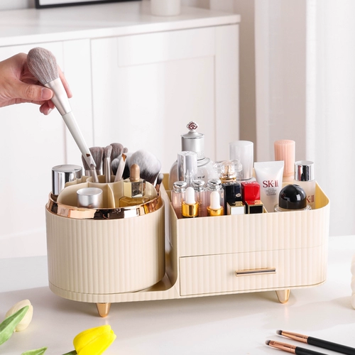 Косметическая настольная коробка для хранения, маска для лица, помада, кисть