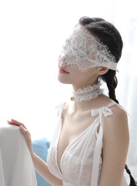 蕾丝网纱女绑带颈圈纯欲风