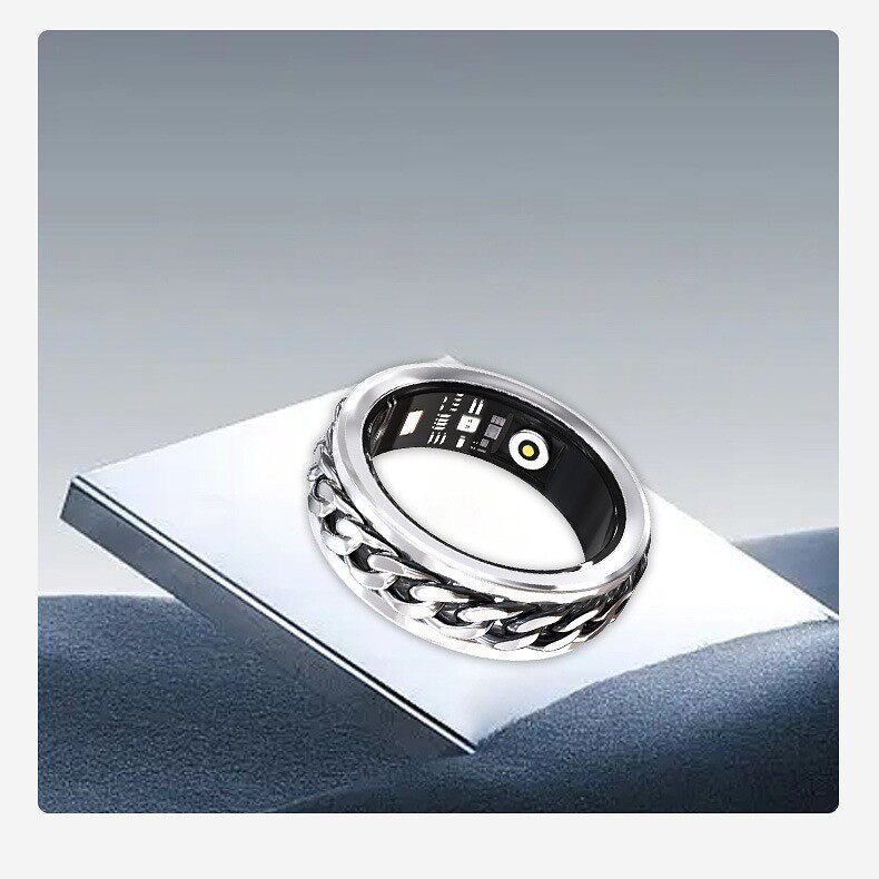 European and American rotating decompression men's ring ring bracelet set heart rate blood oxygen health monitoring artifact intelligent decompression