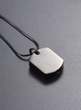 欧美钛钢不掉色防过敏骨灰盒吊坠