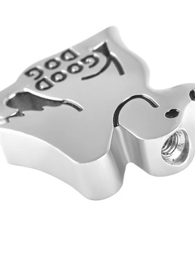 欧美情侣钛钢项链掉色小狗形状