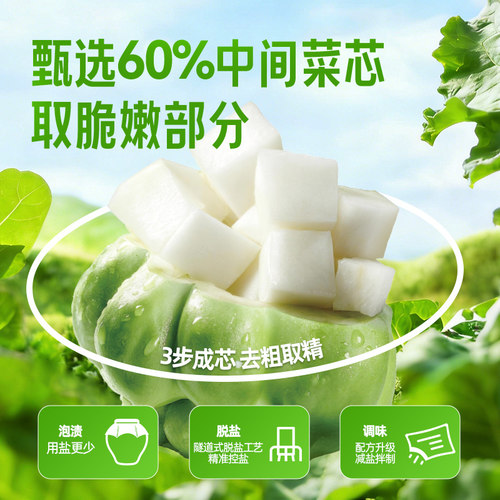 吉香居榨菜真芯咸菜小袋开味下饭菜小菜萝卜真芯学生榨菜佐餐小菜 - 图0