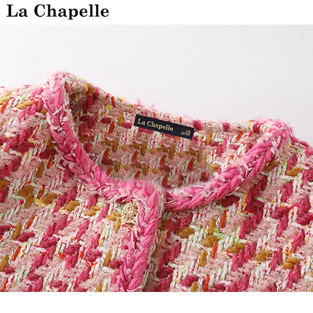 La Chapelle/La Chapelle ໃໝ່ 2025 ລະດູໃບໄມ້ປົ່ງ ແລະລະດູໃບໄມ້ປົ່ງ ນ້ຳຫອມນ້ອຍ ເສື້ອຢືດສັ້ນມີຂອບ ribbon-edged