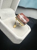 Pure natural ghost ring, 925 silver inlaid with live mouth, stone size 16*19mm, weight 10.1 grams, fidelity