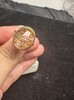 Pure natural ghost ring, 925 silver inlaid with live mouth, stone size 14*16mm, weight 6.6 grams, fidelity