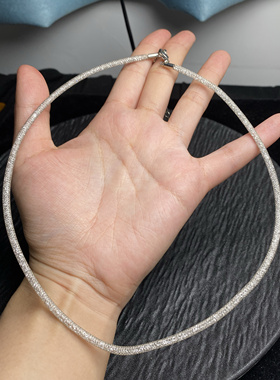 黄色水晶链爆闪仙气百搭项圈镀金可调节长度琥珀蜜蜡吊坠项链