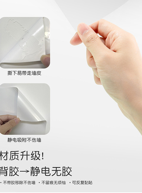 静电吸附白板贴儿童涂鸦贴纸