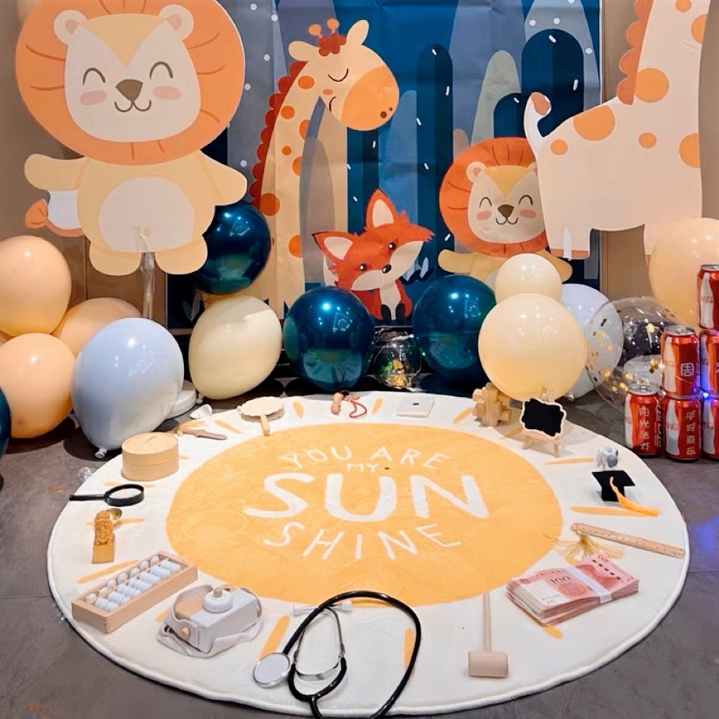 租赁抓周用品套装宝宝一周岁礼物生日布置男孩出租中式抓阄地毯垫,淘宝优惠券,粉丝福利购,淘宝优惠卷