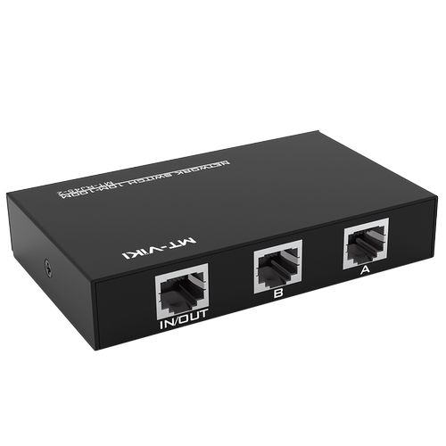 迈拓维矩 MT-RJ45-2 网络切换器二进一出一拖2手动RJ45口共享器 - 图0